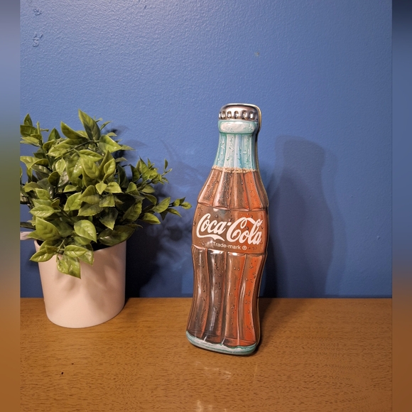 Coca Cola Other - 1996 9.25" COCA COLA Contour Bottle Tin - The Tin Box Company